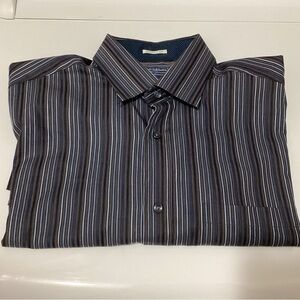 Tailorbyrd long sleeve casual button down shirt classic fit XL brown,blue, white